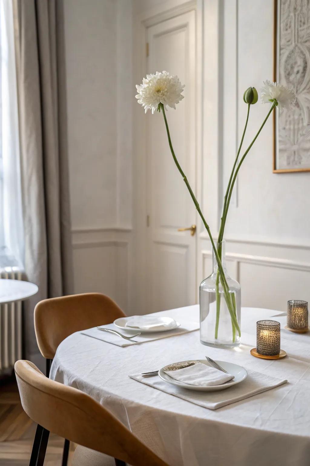 Uncomplicated elegance: A solitary flower can express so much.