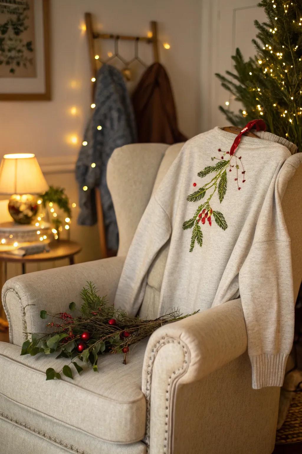 Mistletoe antics for a cheeky holiday appearance.