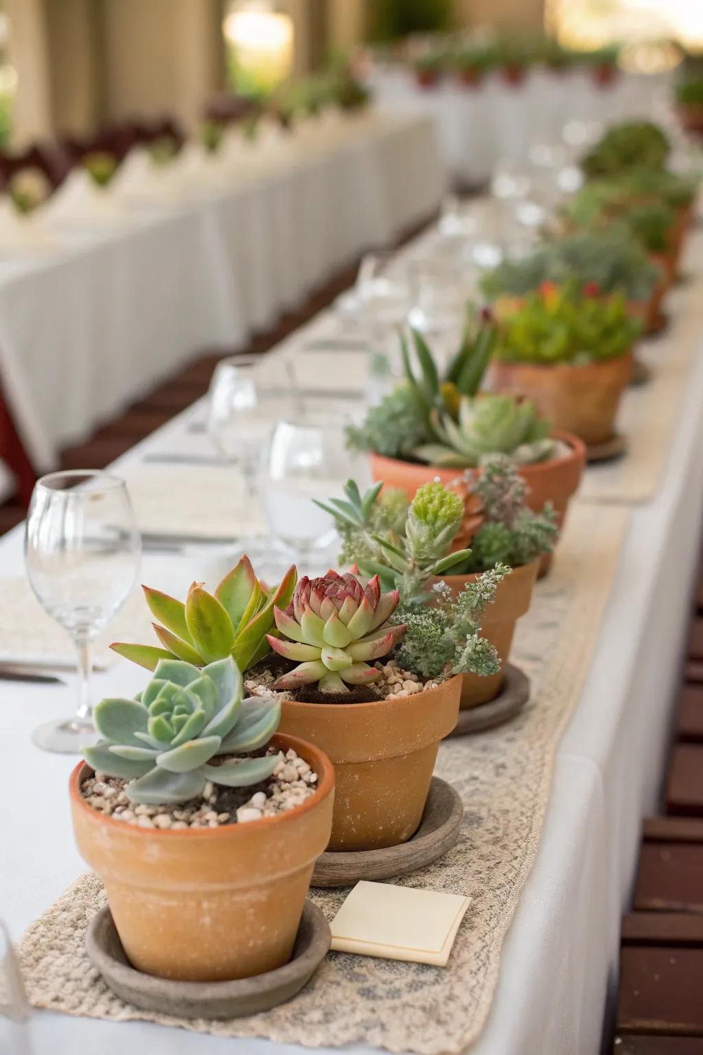 Elegant and sustainable seedling focal points.