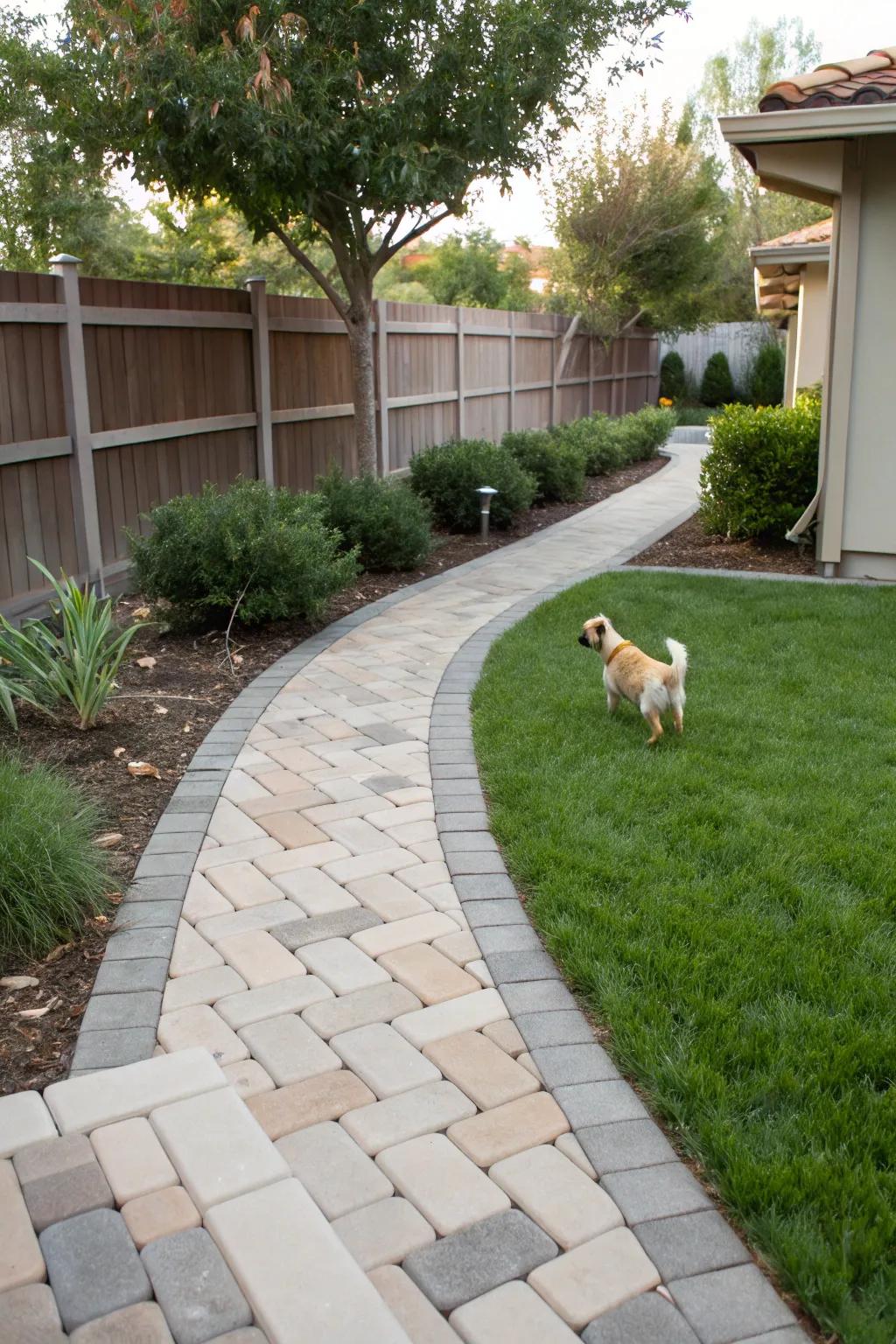 Pathway tiles offer form and ease of movement.