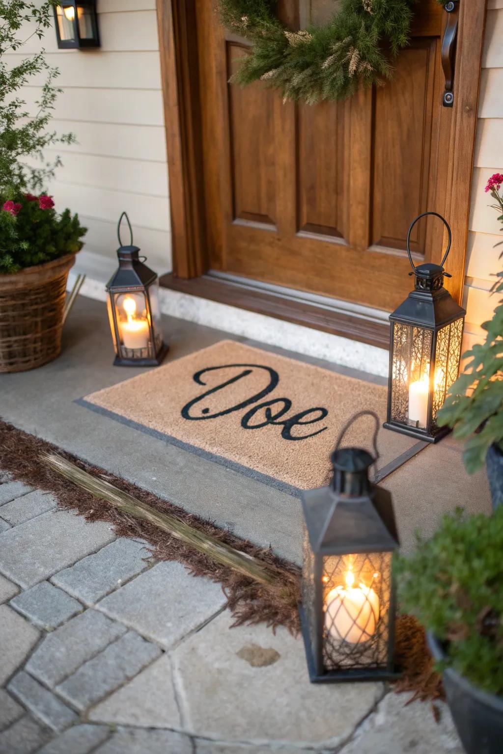 Personalized doormats bring a unique and inviting entrance