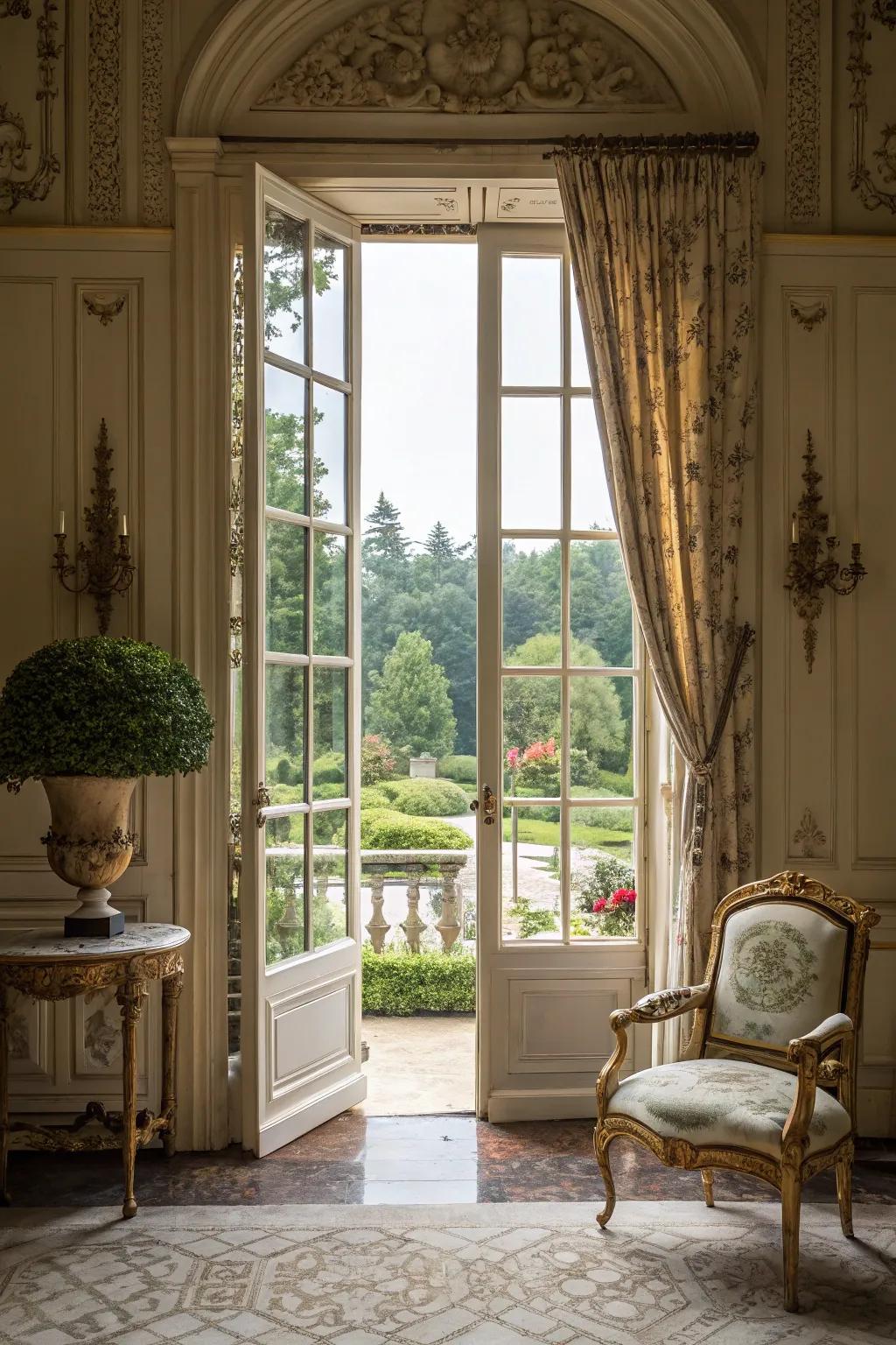 Inject enduring sophistication using classic paired doors.