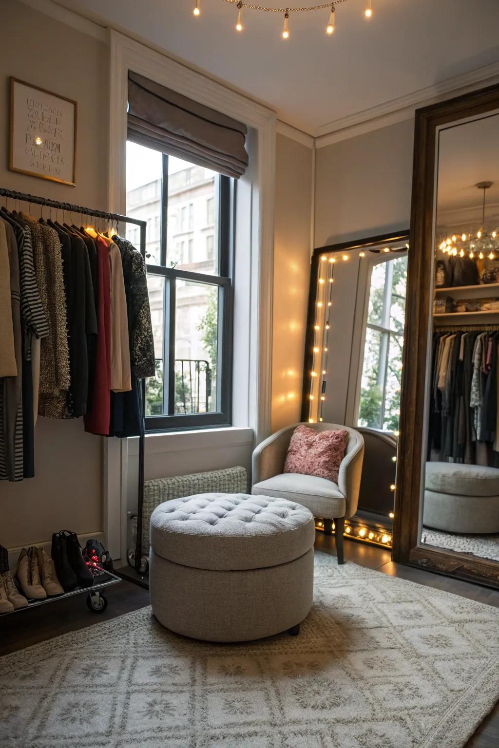 Inviting seating imparts a sense of luxury and relaxation.