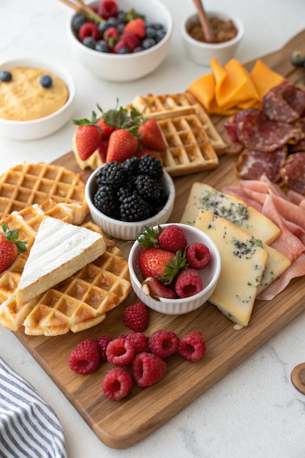 A balanced sweet and savory brunch selection, ideal for Easter morning.