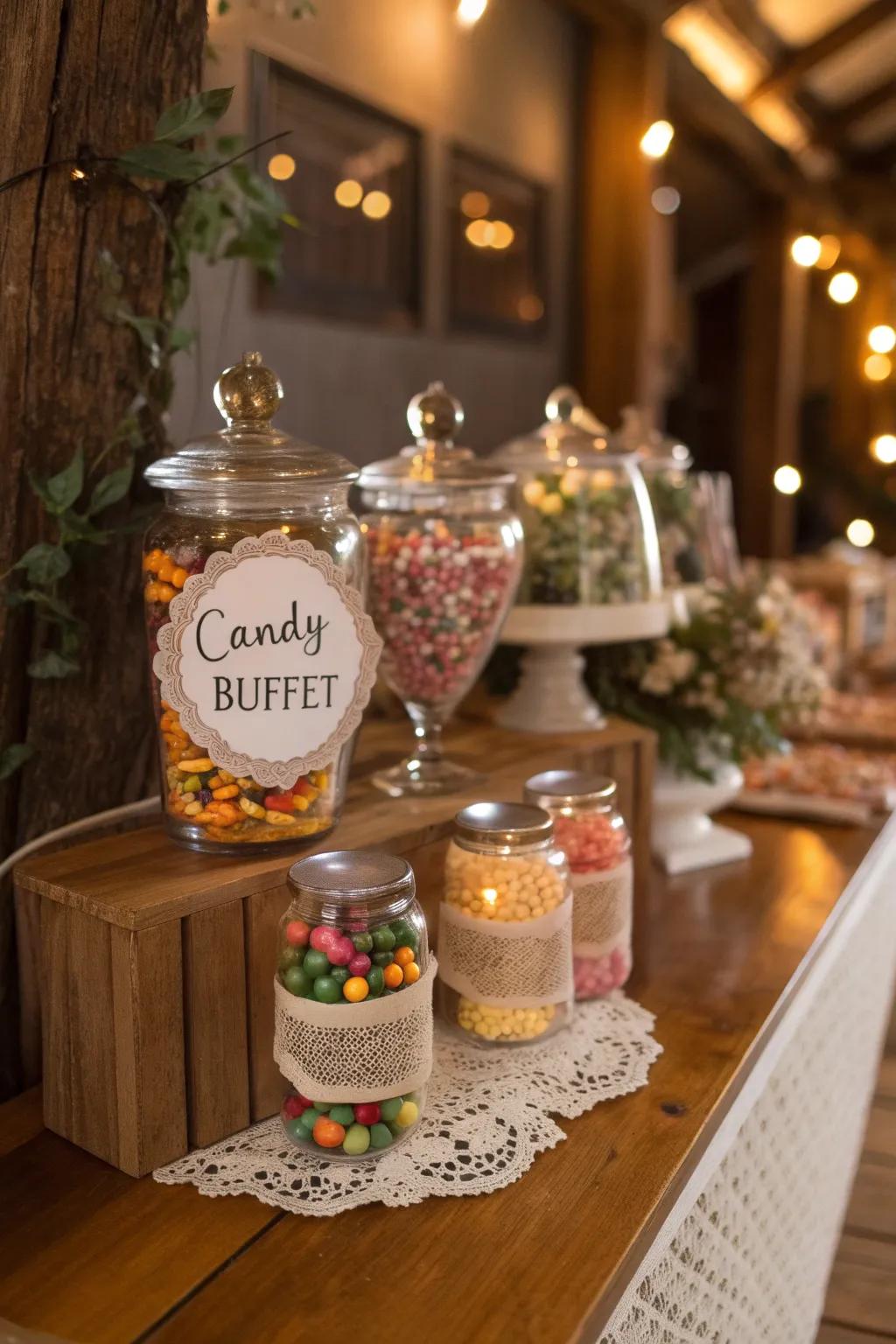 Charming ornamental labels adding a personalized flair.