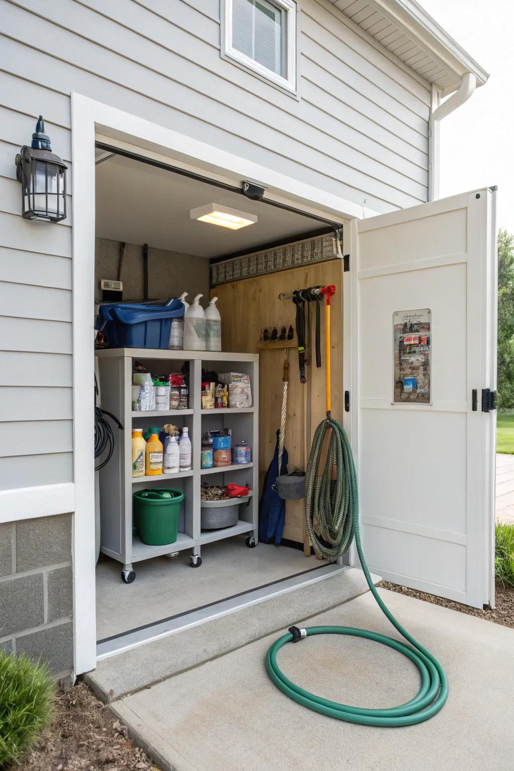 A dedicated pet station keeps your animals and your home clean.