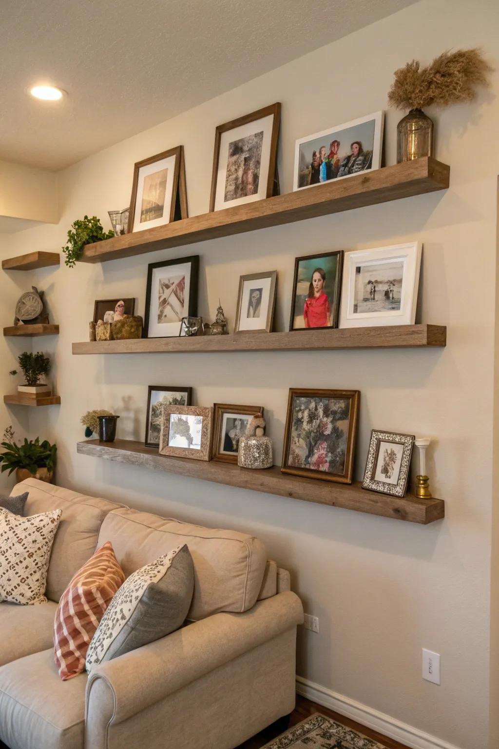 Elevated boards offer a versatile image display.