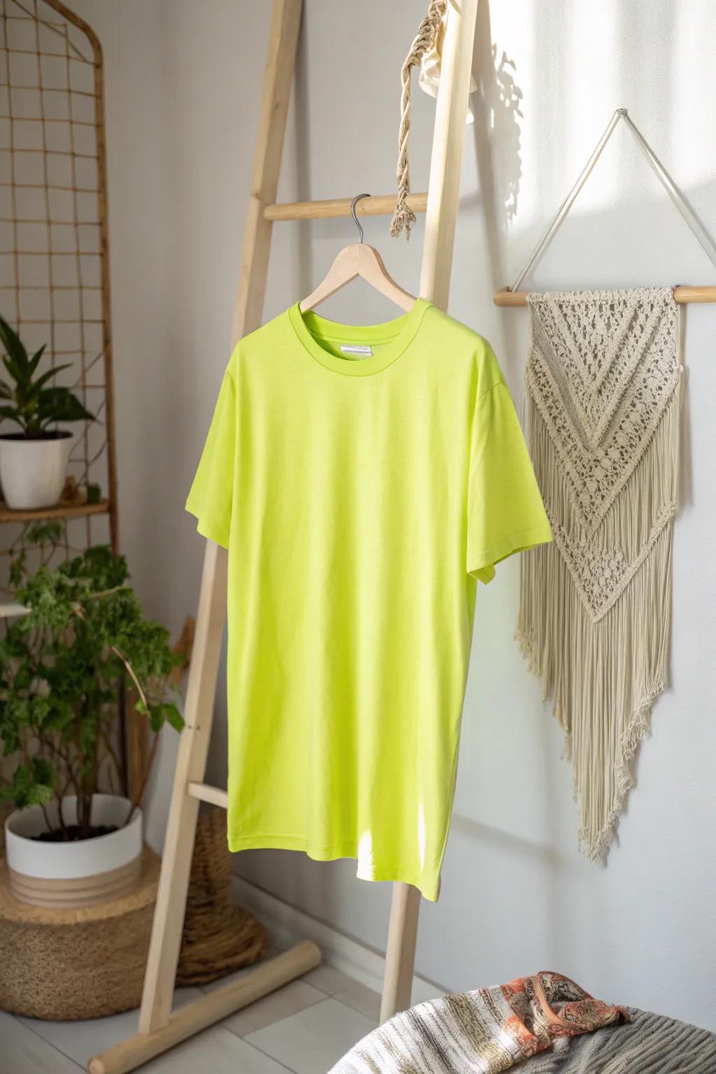 Distinguish with radiant tints: Transform your family get-together with a dash of fluorescent chartreuse.