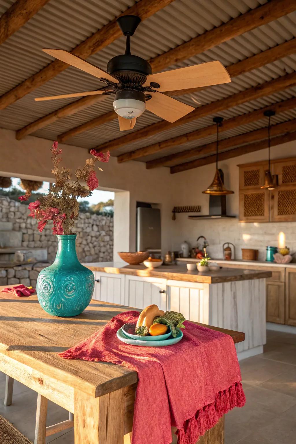 Impart warmth and unpretentious allure to your cooking area through exquisitely fashioned timber ventilators.