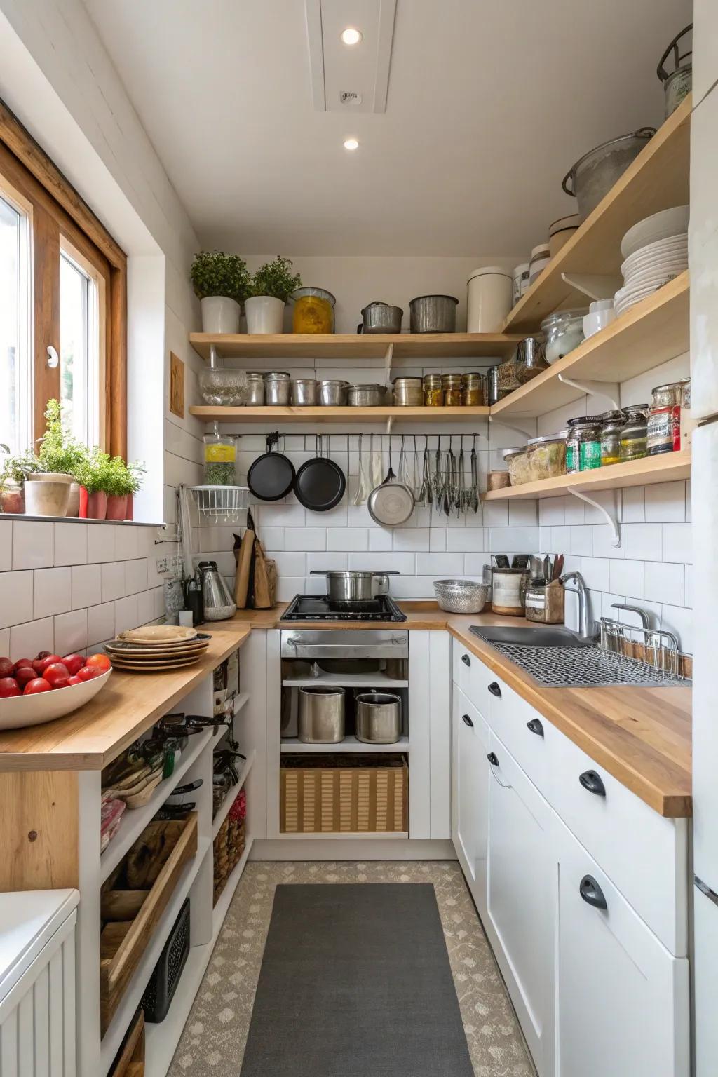 A small kitchen that demonstrates how functionality can thrive in minimal spaces.