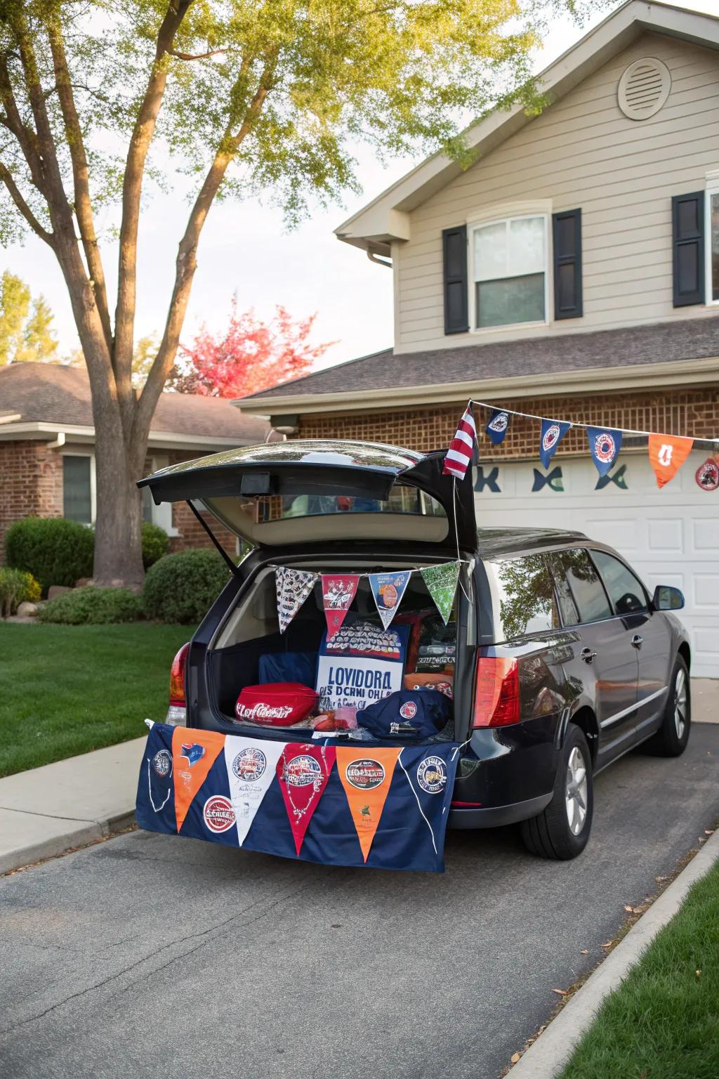 With vibrant flags and banners, show off your team spirit.