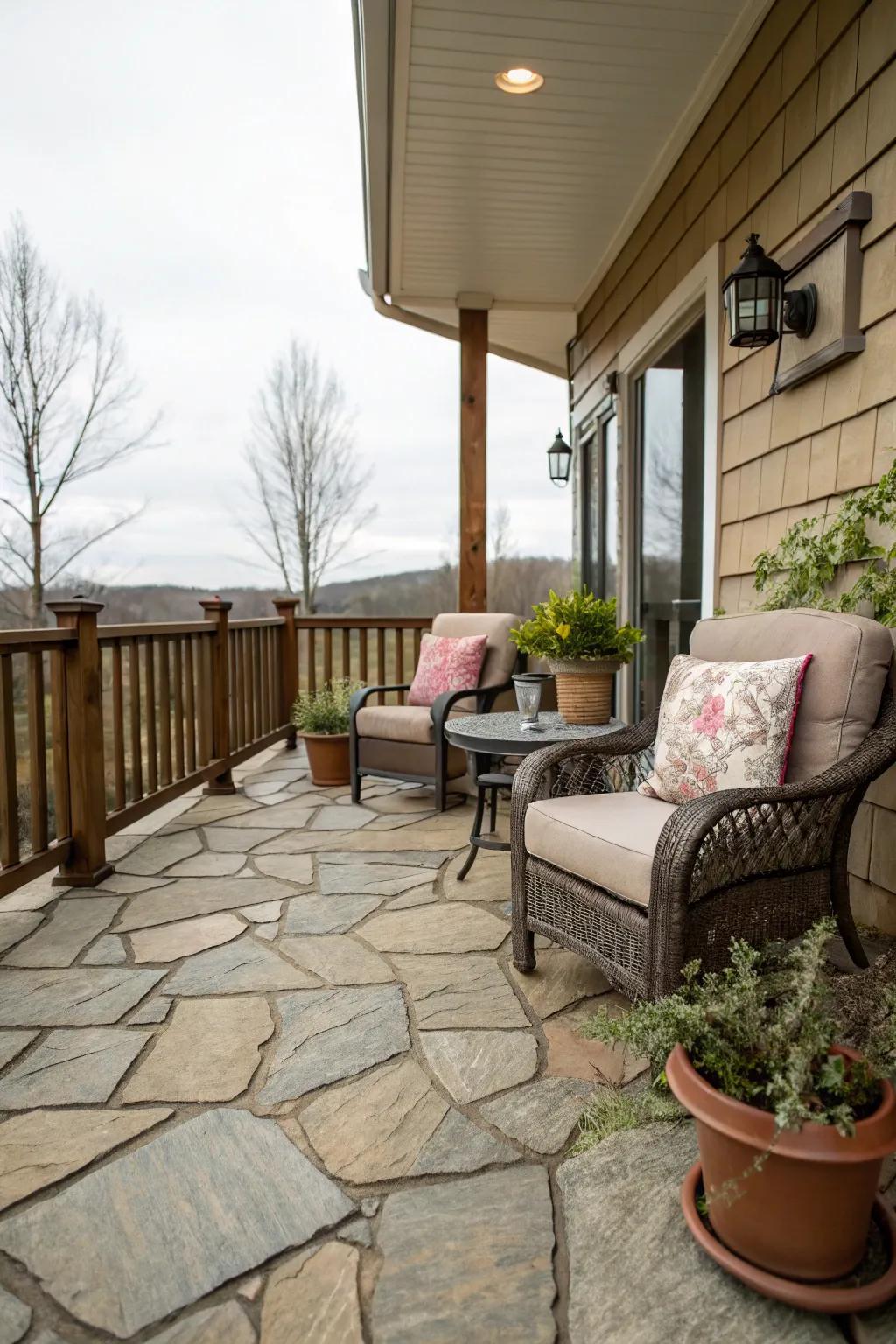 A seating nook transforms your porch into a peaceful retreat.