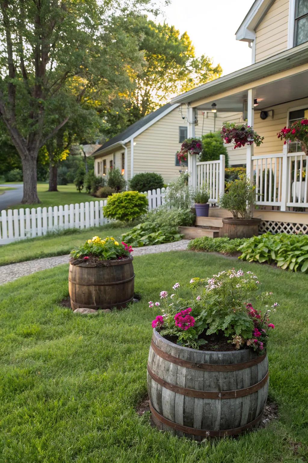 Unique planters can function as striking focal points in your garden.