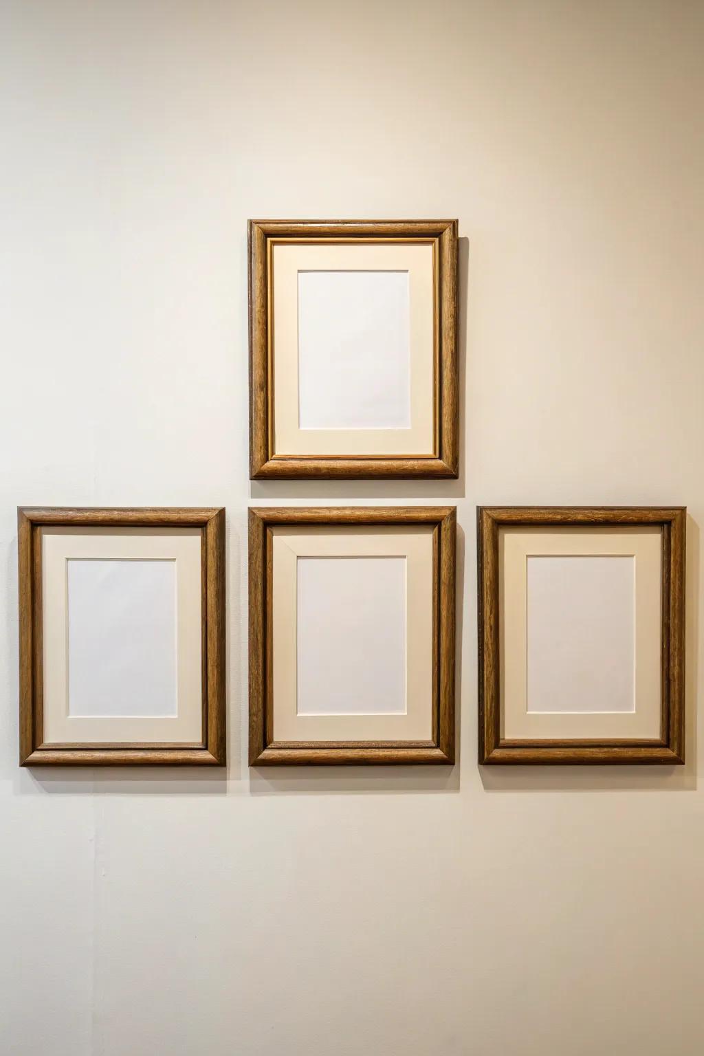 A symmetrical grid arrangement exuding contemporary refinement.