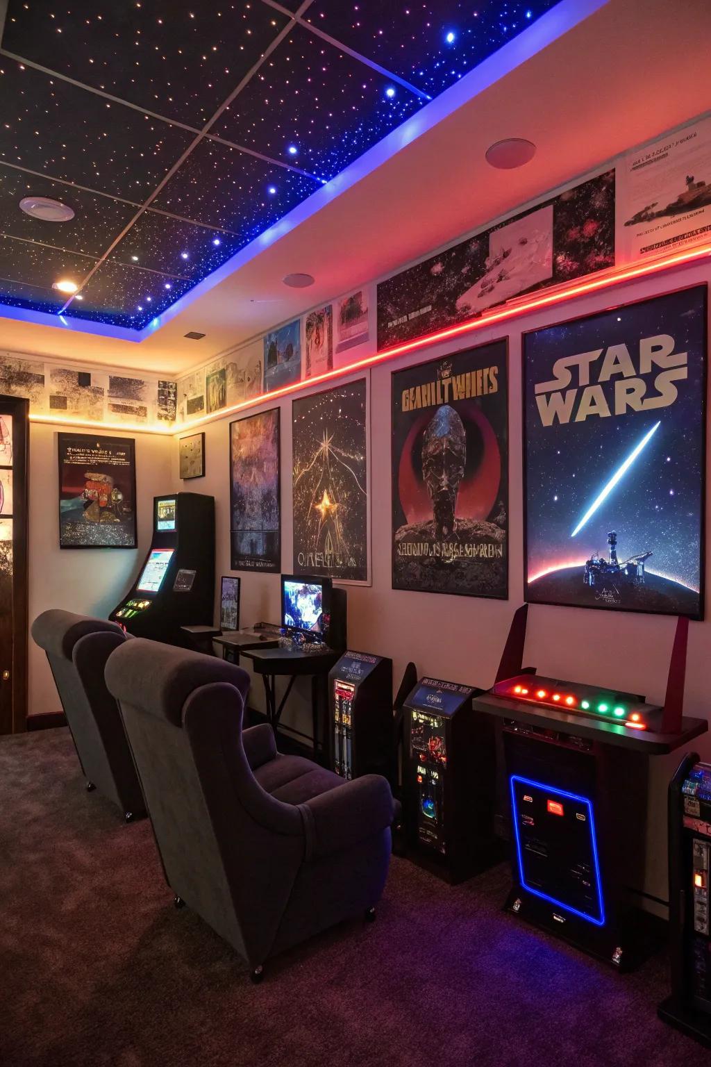 Themed decorations bring your gaming interests to life.