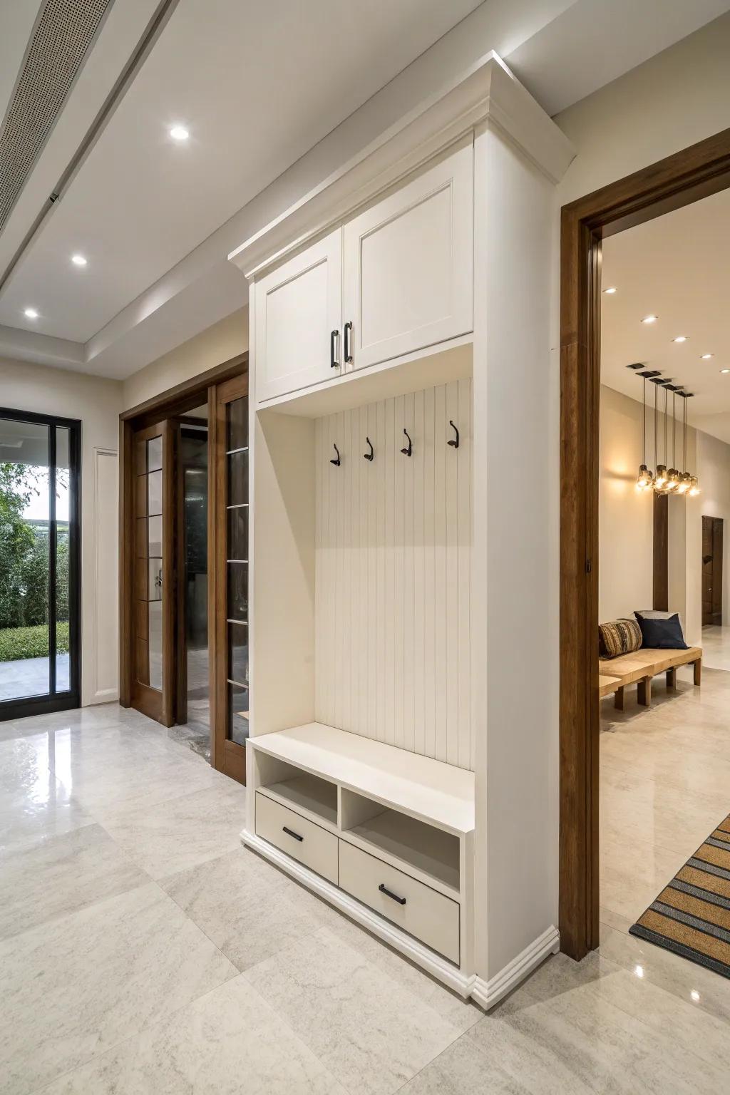 Achieve pure modernity with a minimalist hall tree.