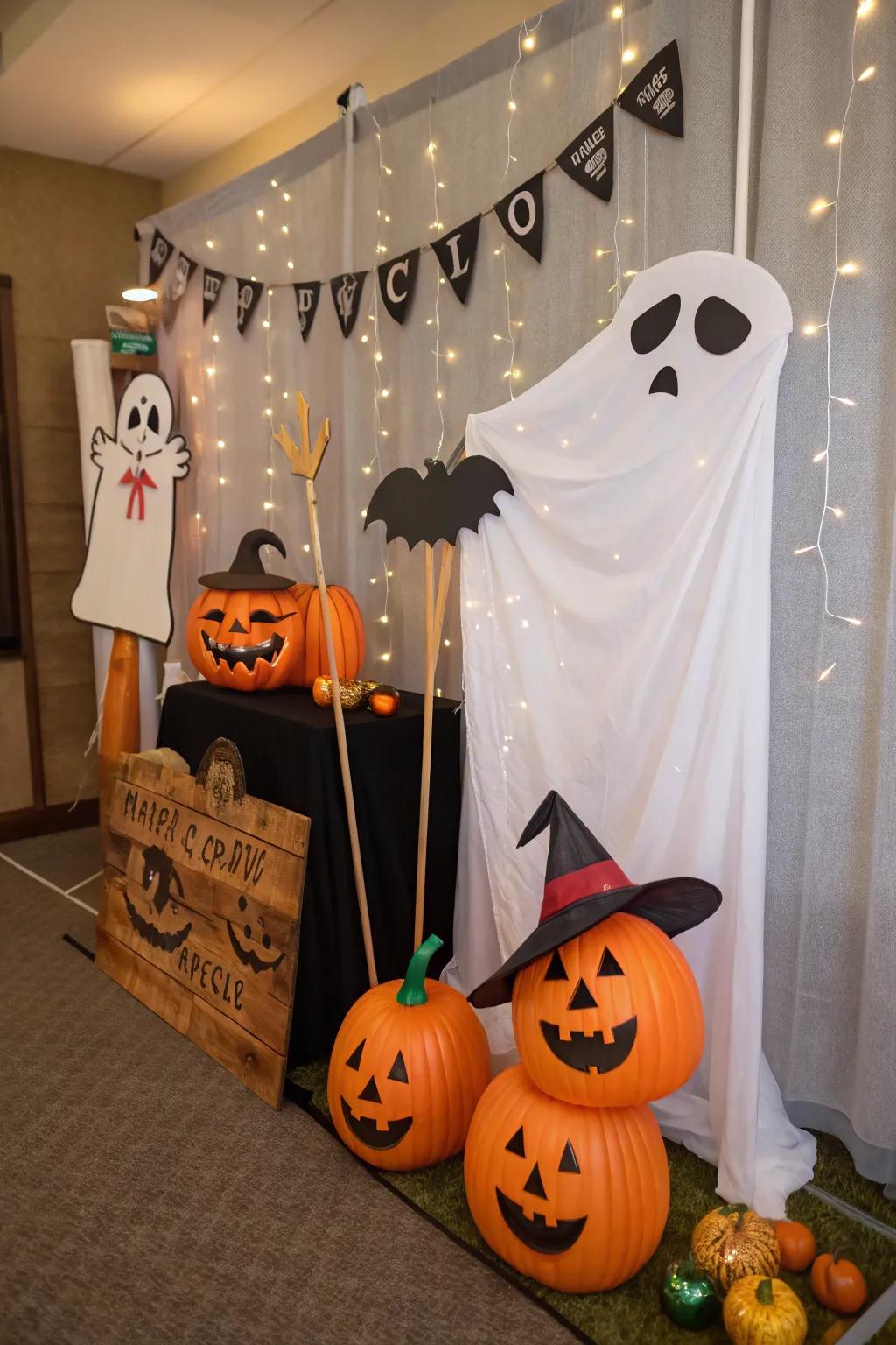 Preserve the night's recollections with a themed picture-taking area.