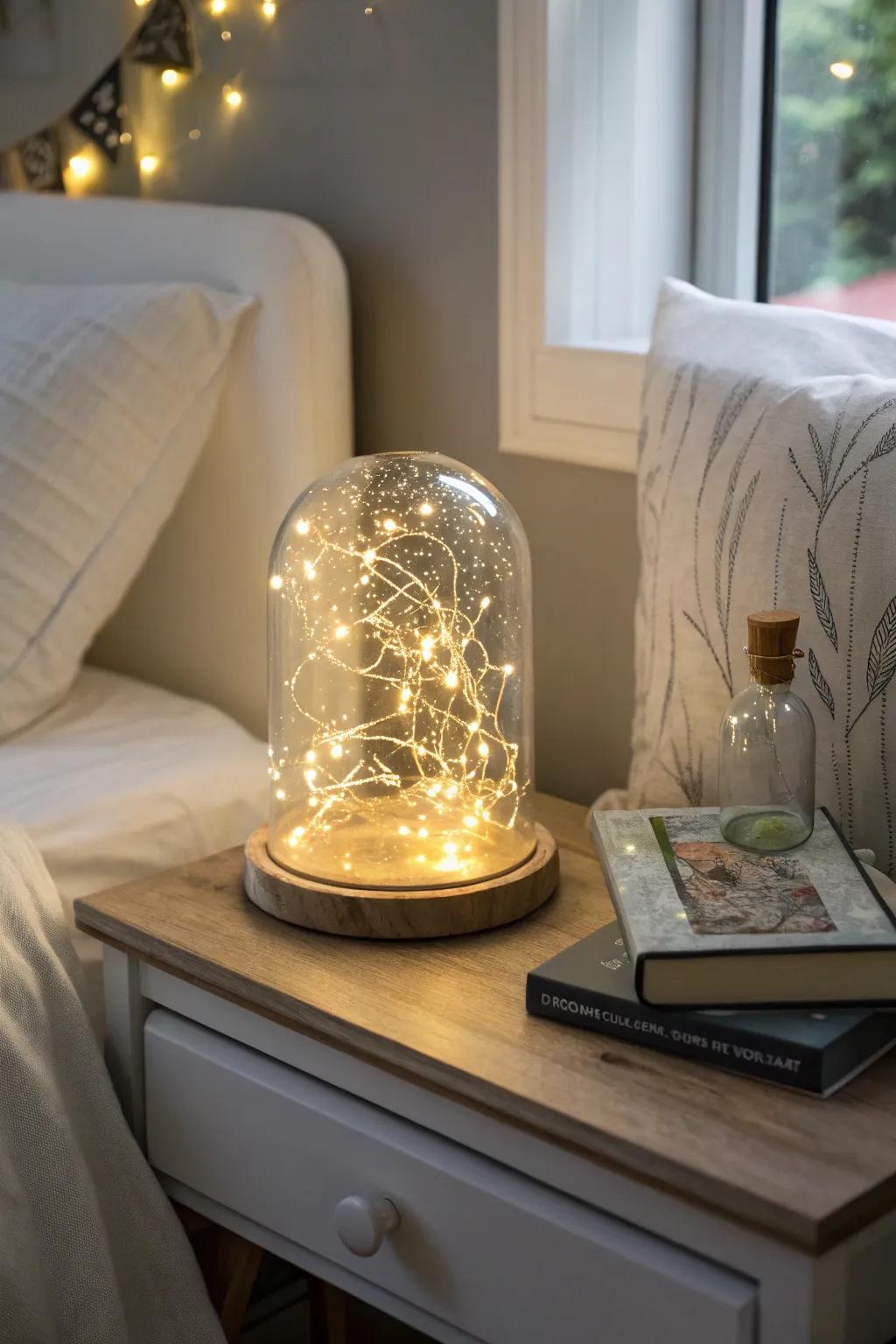 A display dome that shimmers with captivating sparkling lights.