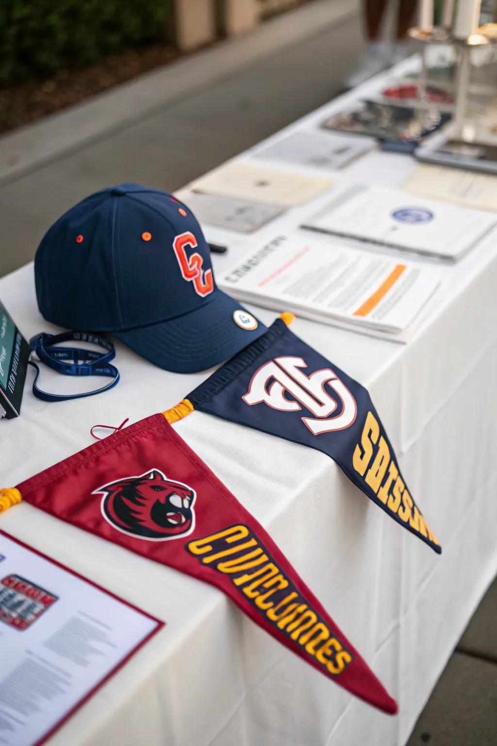 Team insignia enhances school spirit.