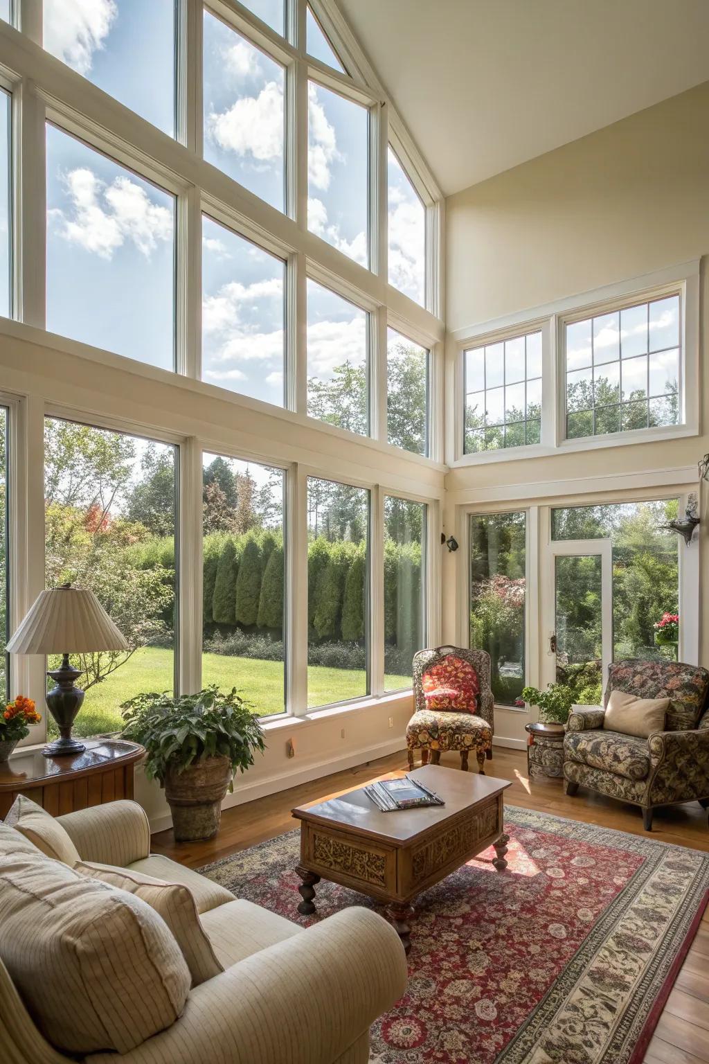 Energy-conserving windows brighten your house while economizing on energy charges.