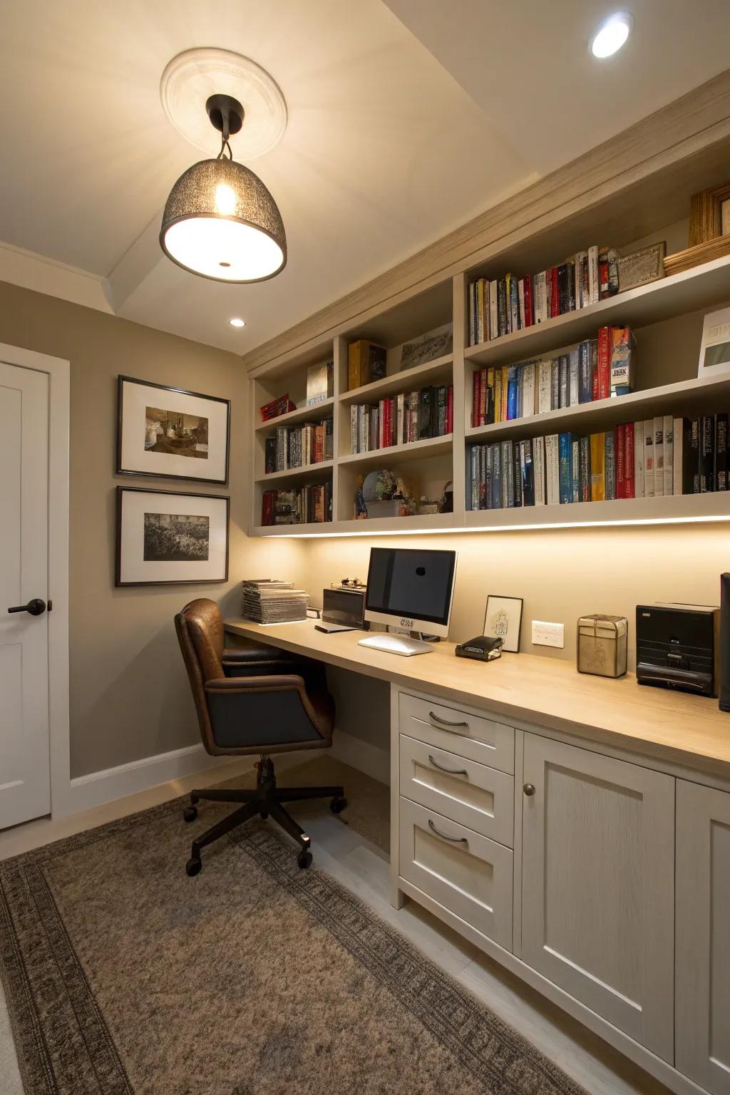 Flush mount fixtures are perfect for low ceilings, helping maintain a sleek design.