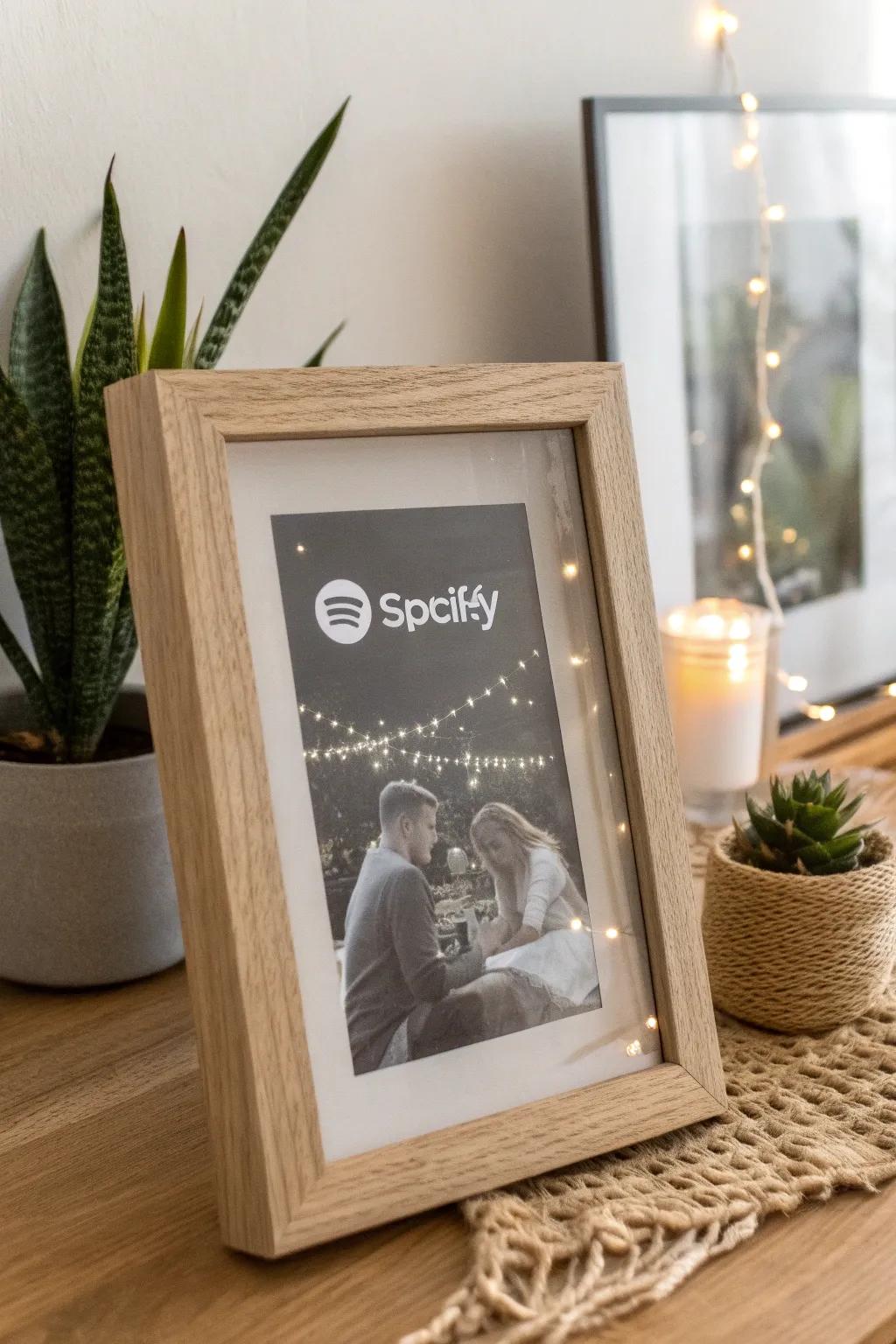 Preserve your special moments with a personalized streaming list plaque—where music and memories come together.