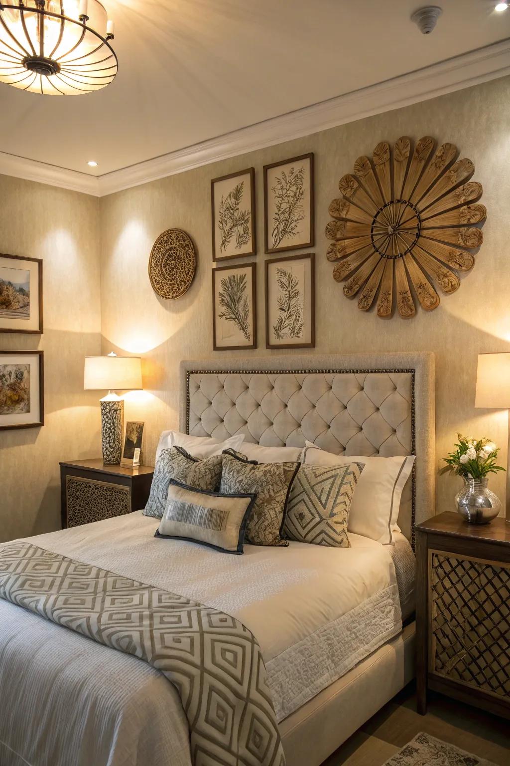 Art and decoration add individuality to your bedroom.