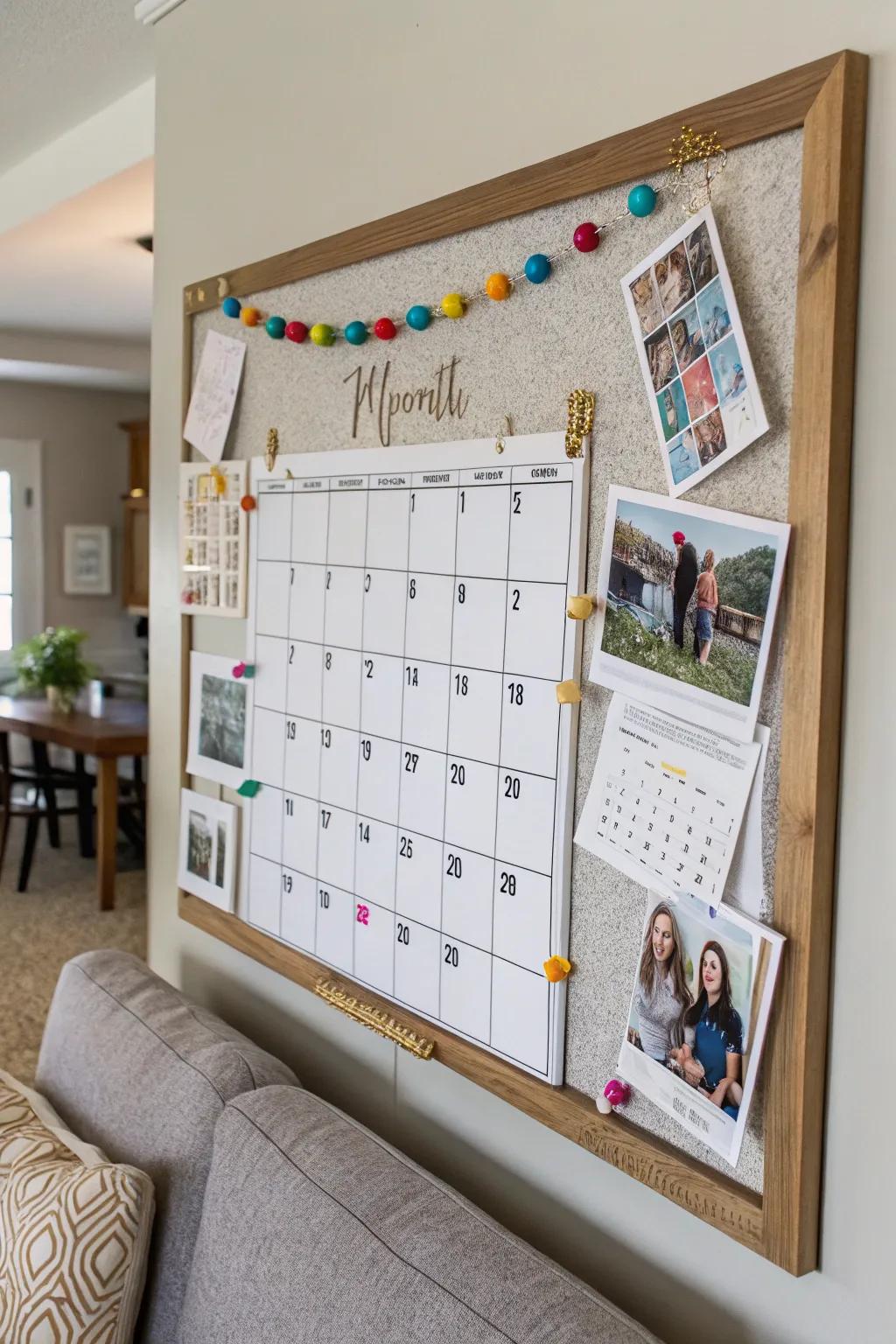 Stay informed of your timetable through this transparent monthly calendar.
