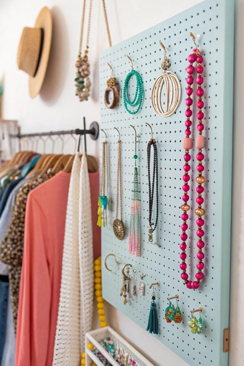 Panel boards offer versatile and elegant jewelry organization.