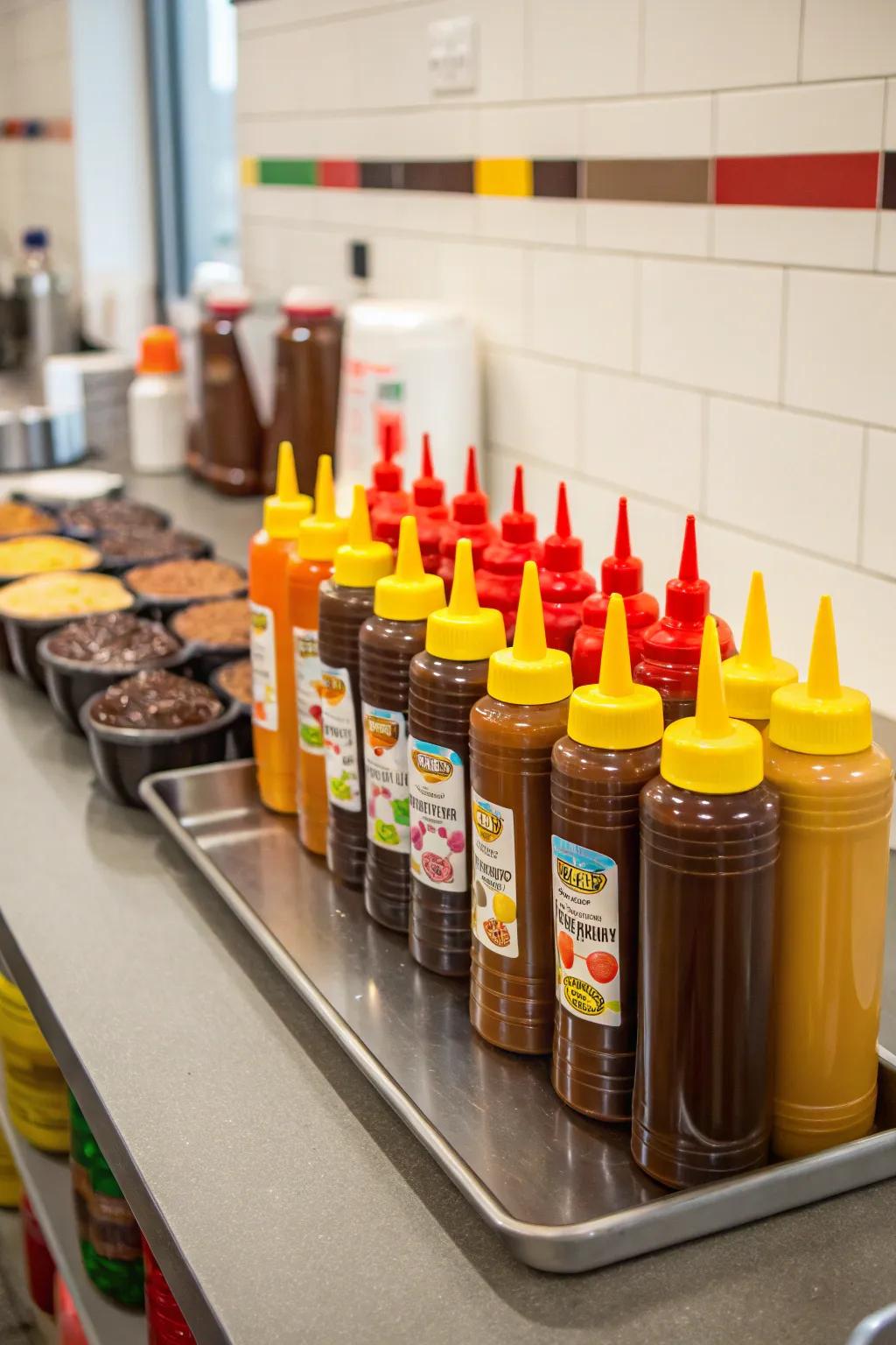 Bottled sauces make sauce application a breeze.