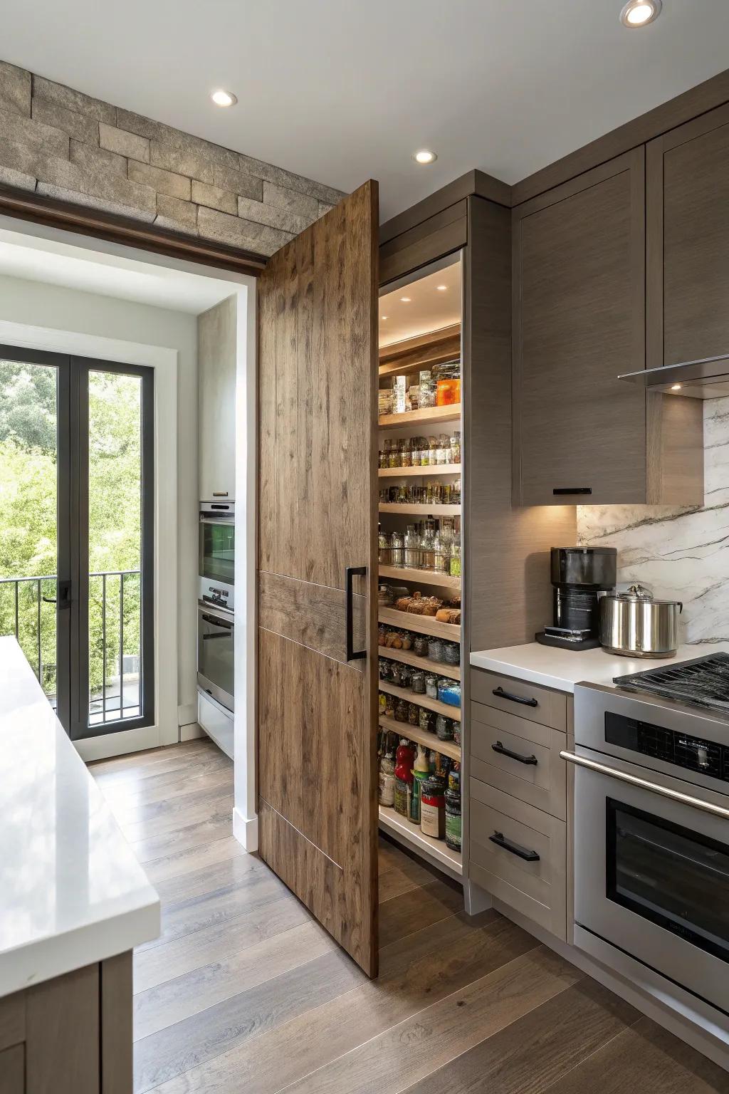 A concealed storage gives a smooth and neat look.