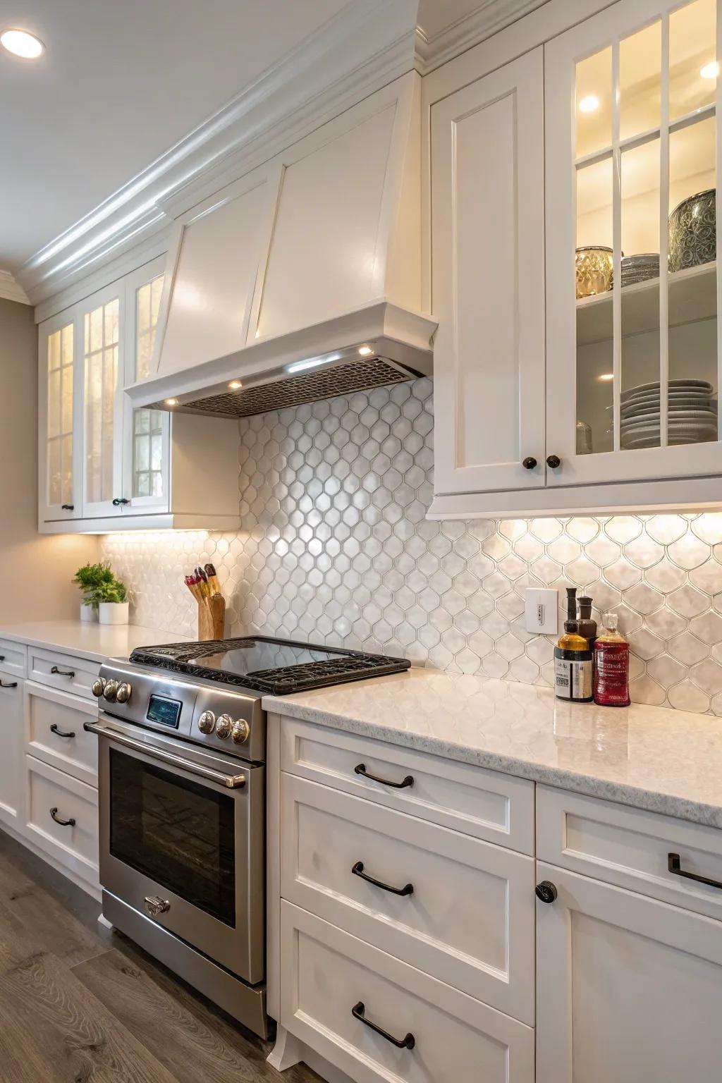Juxtaposing finishes enriches your kitchen design with dimension.