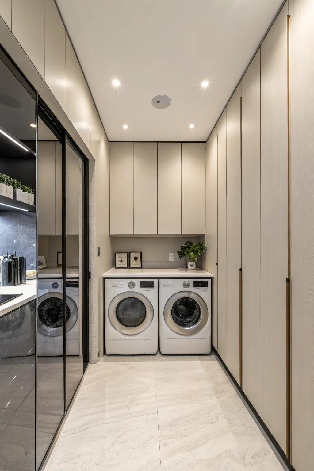 Your appliances can be seamlessly incorporated into the cabinetry with paneled doors.
