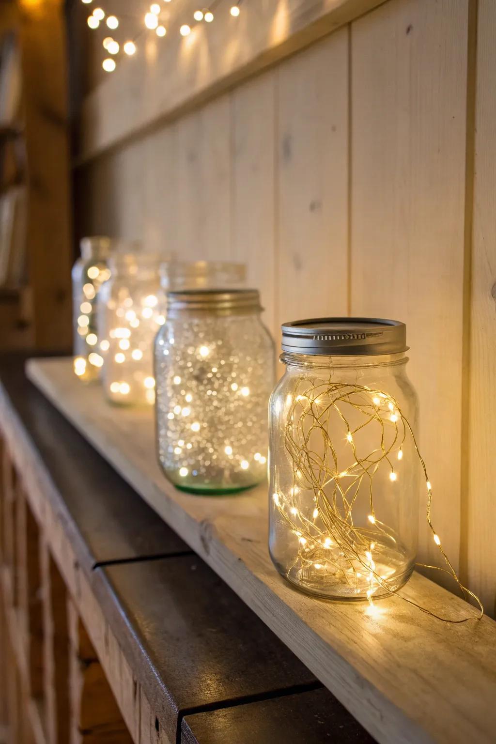 Charming luminous jars that add warmth to a room.