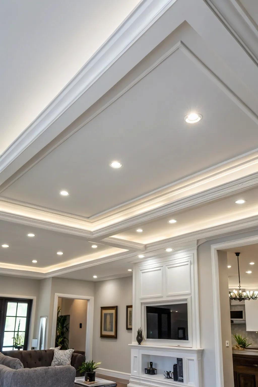 Fitted lights deliver a sleek, minimalist lighting option.