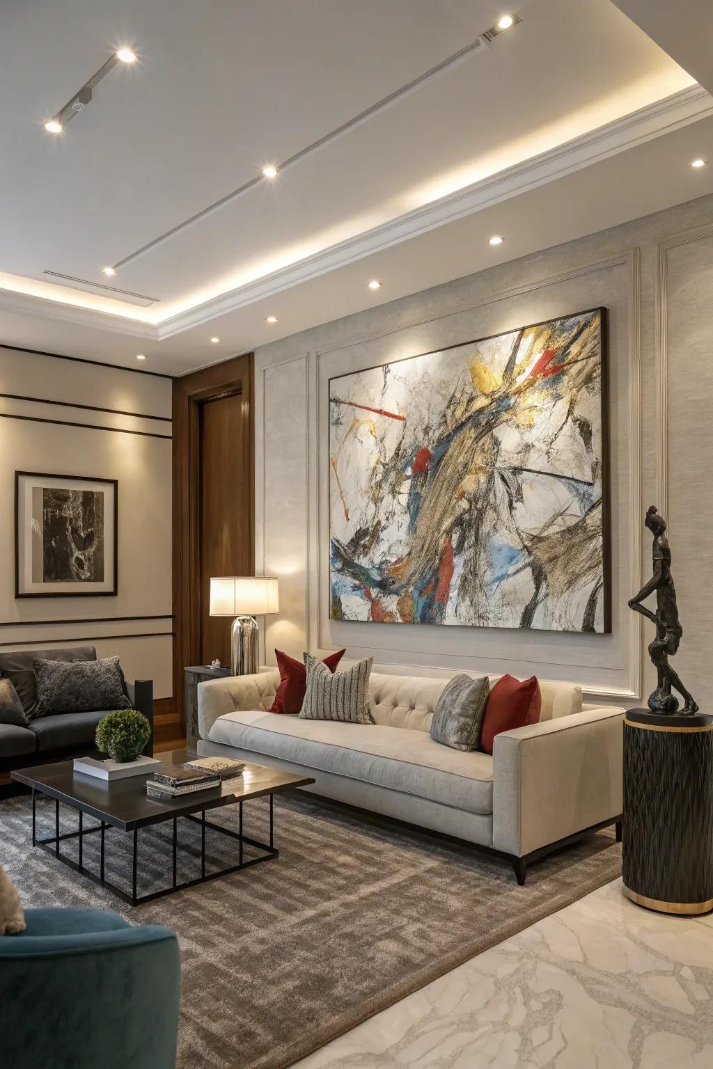 Creative details enhancing a living room’s character.