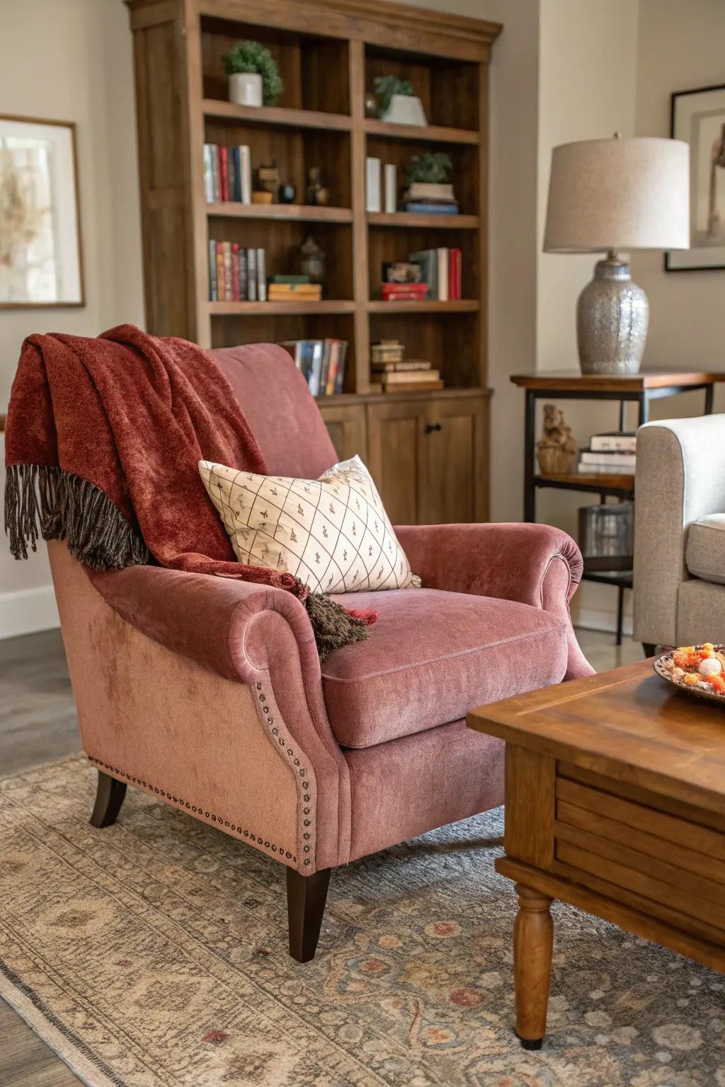 Velvet and hide chairs amplify texture and dimension.