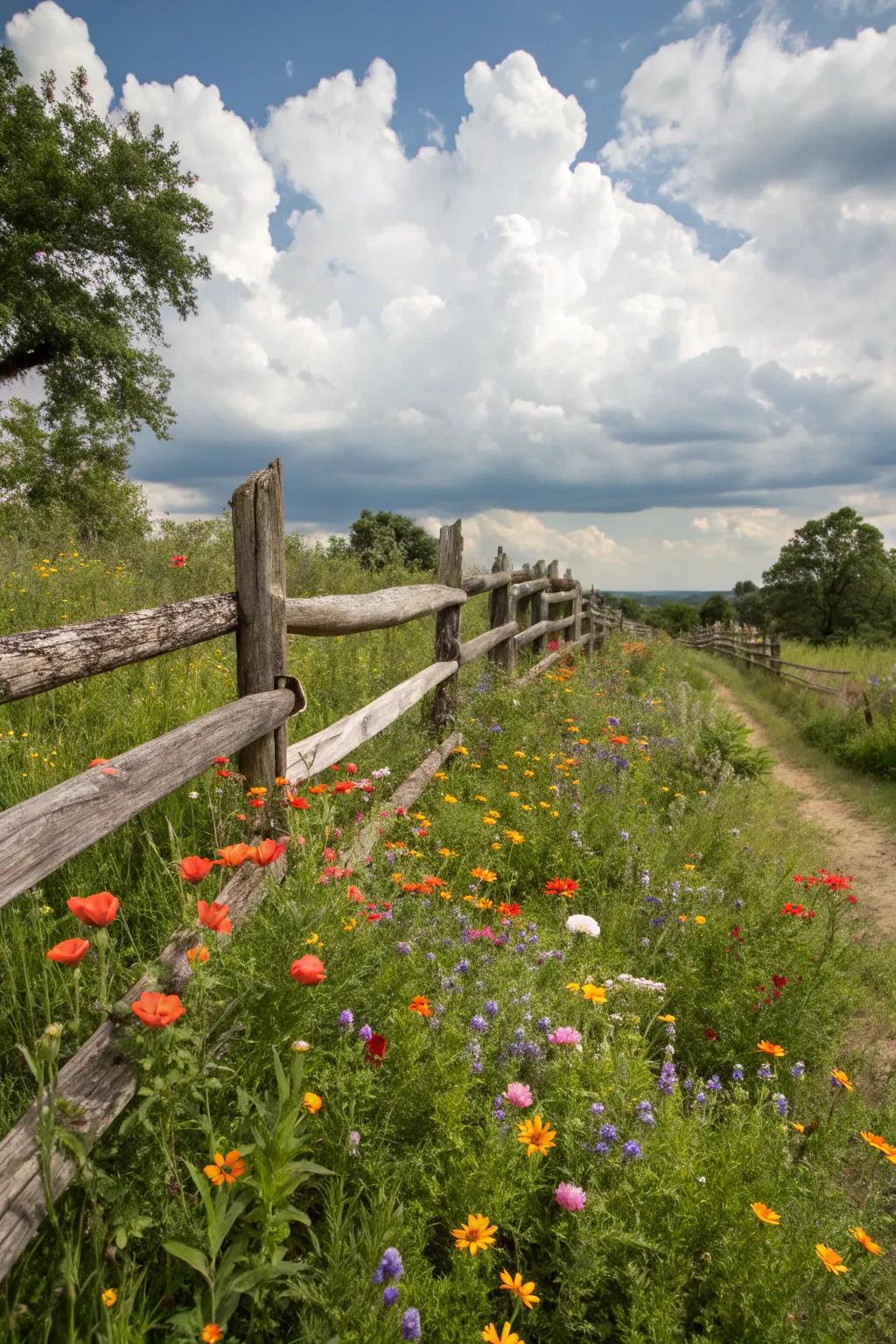 Incorporate rural appeal with a simple split rail fence.