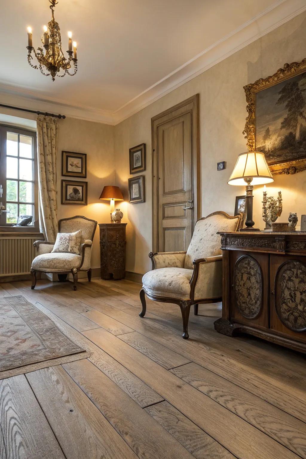 Hand-fashioned wood brings vintage allure and individuality to any setting.