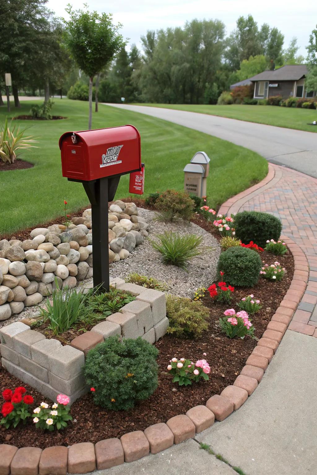 Accentuate your mailbox garden with stylish decorative borders.