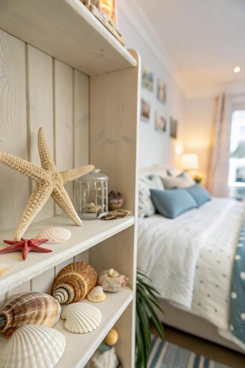 Seashells and stars: basic yet impactful decorative components.
