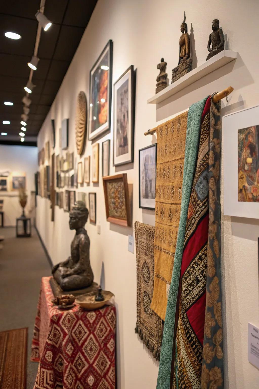 The unexpected touches make this gallery wall truly stand out.
