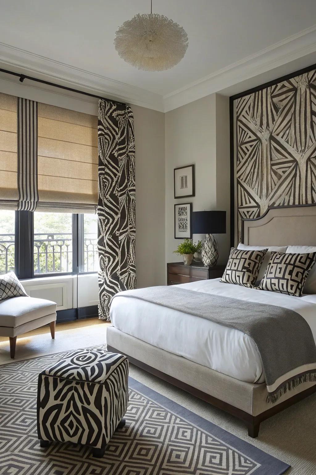Contemporary striped blinds for a vibrant design