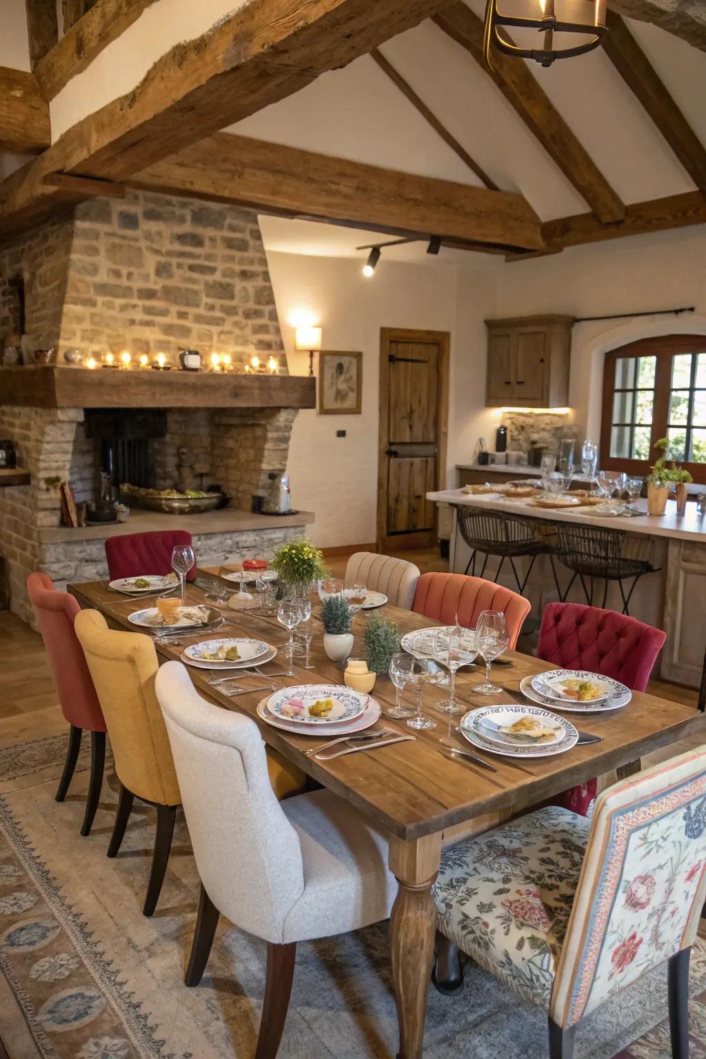 Varied seating arrangements cultivate an inviting atmosphere.