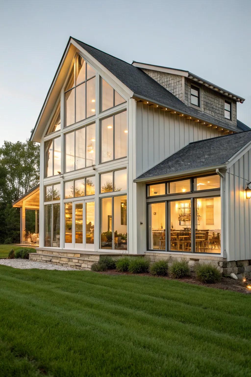 A bright idea: Large windows that invite the beauty of nature into your living space.