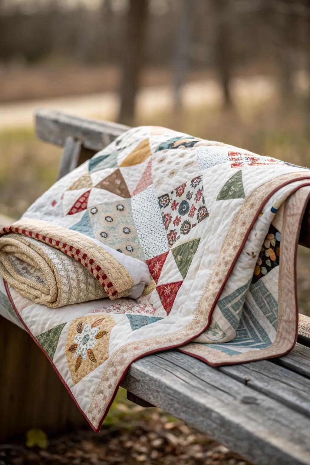 Unique pattern and texture fusions produce quilts that are truly one-of-a-kind.