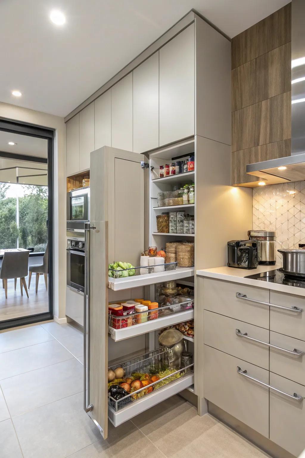 Improve kitchen organization with innovative storage solutions.