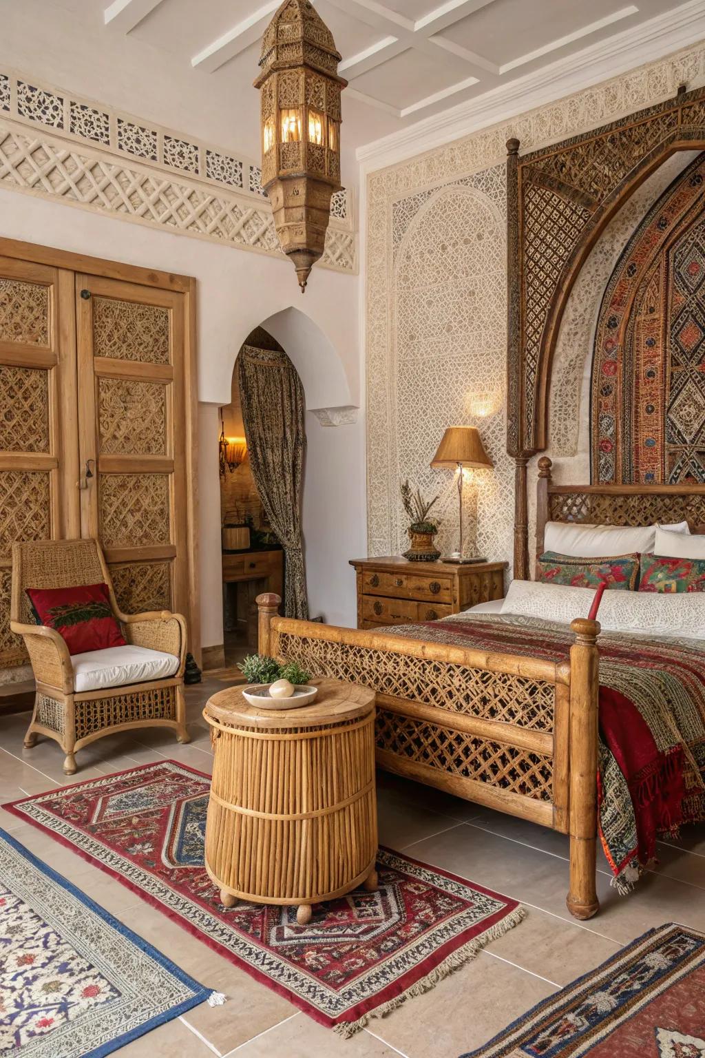 Organic components secure the room in sophisticated earthiness.