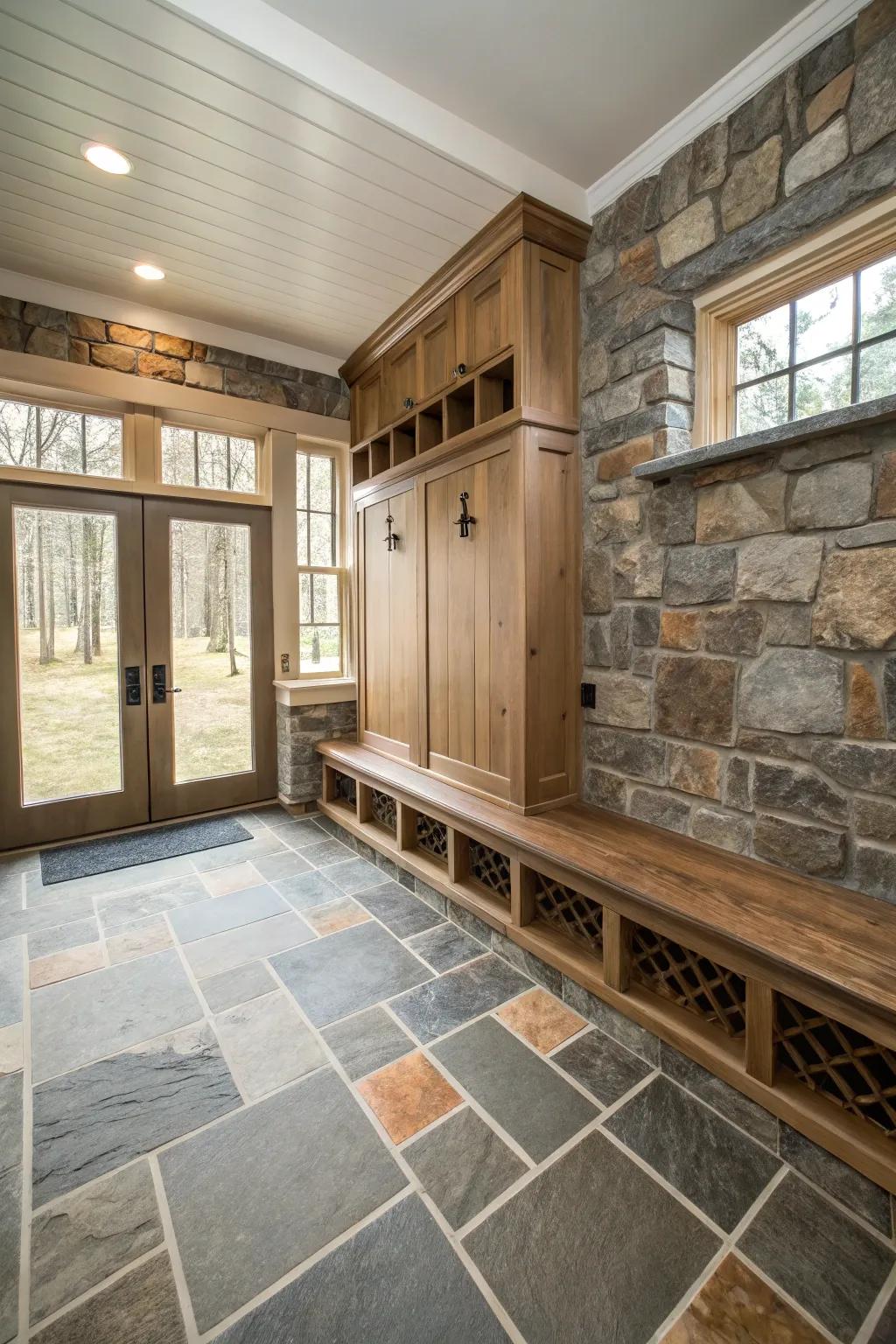 Flooring that withstands weather conditions while maintaining style.