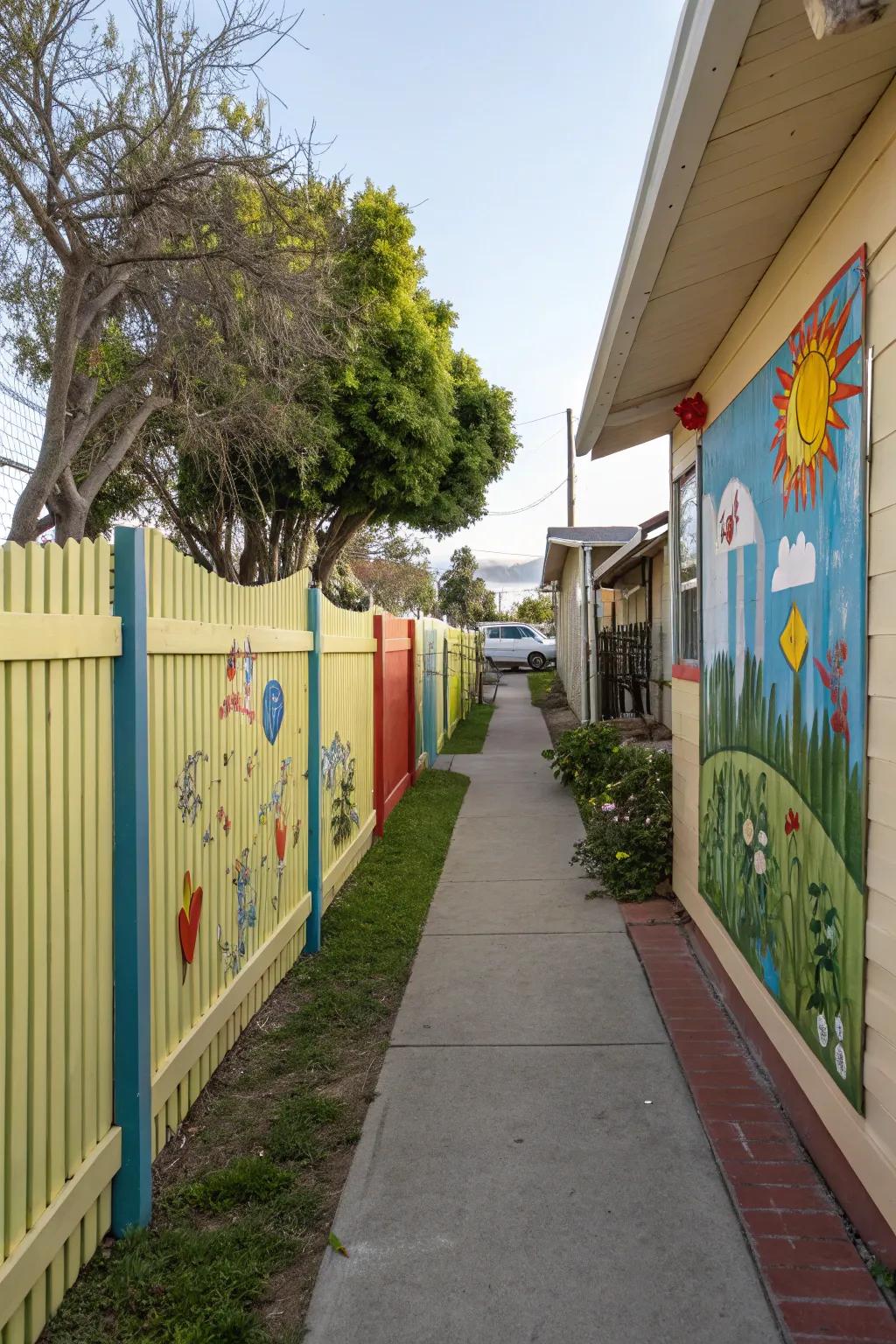 Wall pieces bring character and flair to any side yard.